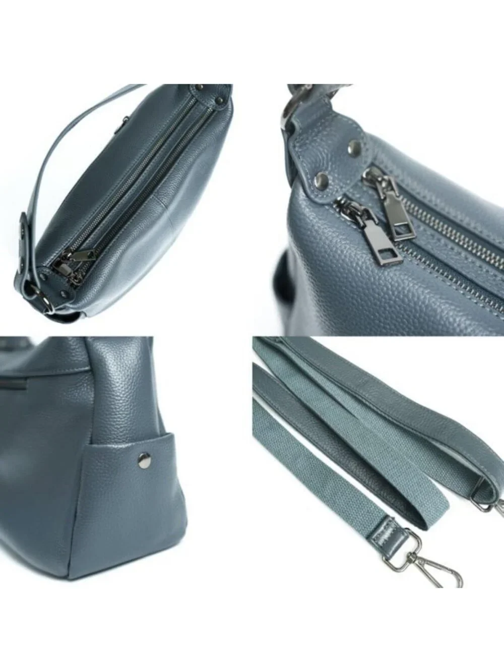 Stylish Genuine Leather Crossbody Hobo Bag for Women - Adjustable Shoulder